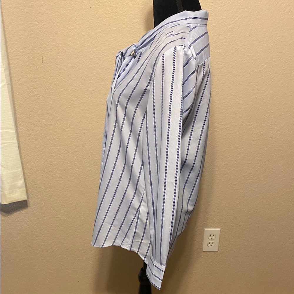 Striped Blue and White Women's Dillons Shirt - Picture 4 of 10